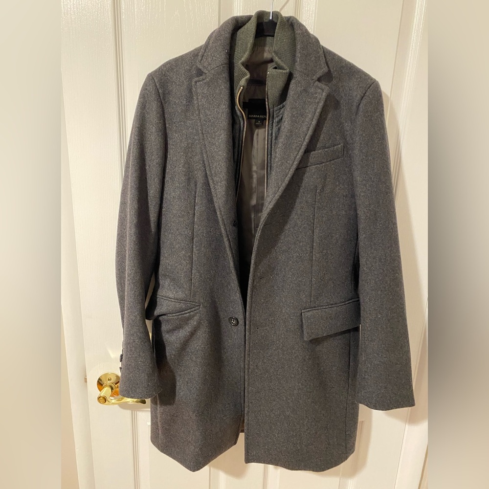 Banana republic wool coat gray size s